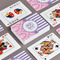 Pink & Purple Damask Playing Cards - Front & Back View