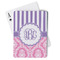 Pink & Purple Damask Playing Cards - Front View