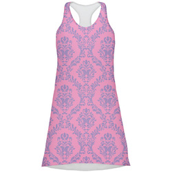Pink & Purple Damask Racerback Dress - Small
