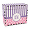 Pink & Purple Damask Recipe Box - Full Color - Front/Main