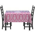 Pink & Purple Damask Tablecloth (Personalized)