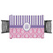 Pink & Purple Damask Rectangular Tablecloths - Top View