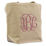 Pink & Purple Damask Reusable Cotton Grocery Bag - Single (Personalized)