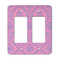 Pink & Purple Damask Rocker Light Switch Covers - Double - MAIN