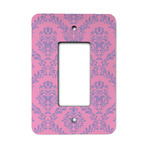 Pink & Purple Damask Rocker Style Light Switch Cover