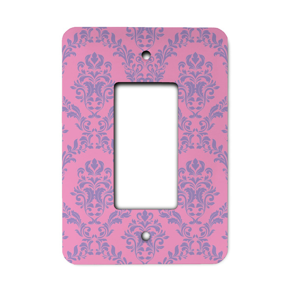 Custom Pink & Purple Damask Rocker Style Light Switch Cover