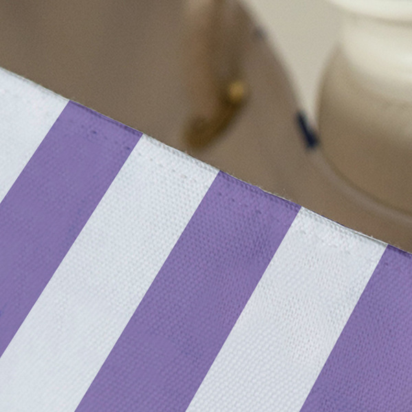 Pink & Purple Damask Large Rope Tote - Close Up View