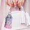Pink & Purple Damask Sanitizer Holder Keychain - Large (LIFESTYLE)
