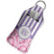 Pink & Purple Damask Sanitizer Holder Keychain - Large in Case