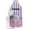 Pink & Purple Damask Sanitizer Holder Keychain - Large with Case