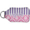 Pink & Purple Damask Sanitizer Holder Keychain - Small (Back)
