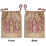 Pink & Purple Damask Santa Sack - Front & Back (Personalized)