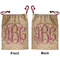 Pink & Purple Damask Santa Sack - Front & Back (Personalized)