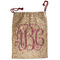 Pink & Purple Damask Santa Sack - Front (Personalized)