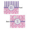 Pink & Purple Damask Security Blanket - Front & Back View