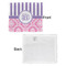 Pink & Purple Damask Security Blanket - Front & White Back View