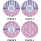Pink & Purple Damask Set of Appetizer / Dessert Plates (Approval)