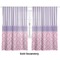 Pink & Purple Damask Sheer Curtains