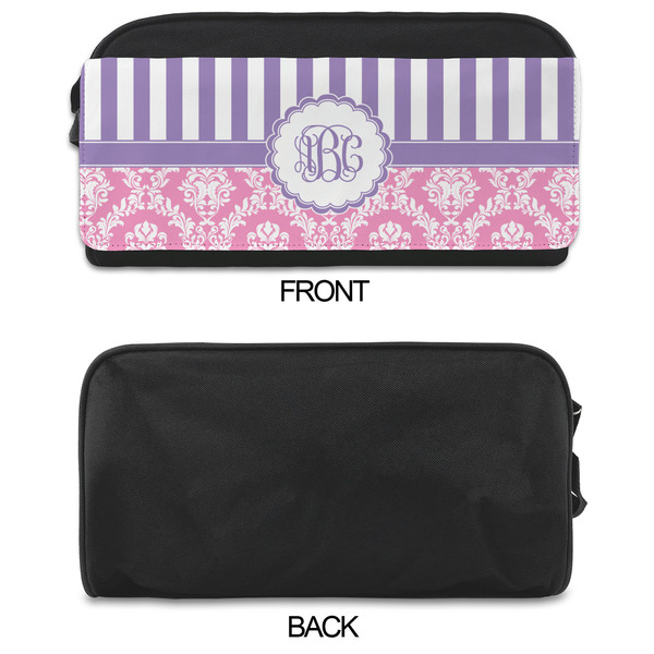 Pink & Purple Damask Shoe Bags - APPROVAL