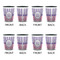Pink & Purple Damask Shot Glassess - Two Tone - Set of 4 - APPROVAL