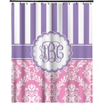 Pink & Purple Damask Extra Long Shower Curtain - 70"x84" (Personalized)