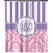 Pink & Purple Damask Shower Curtain 70x90