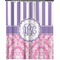 Pink & Purple Damask Extra Long Shower Curtain - 70"x84" (Personalized)