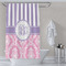 Pink & Purple Damask Shower Curtain Lifestyle