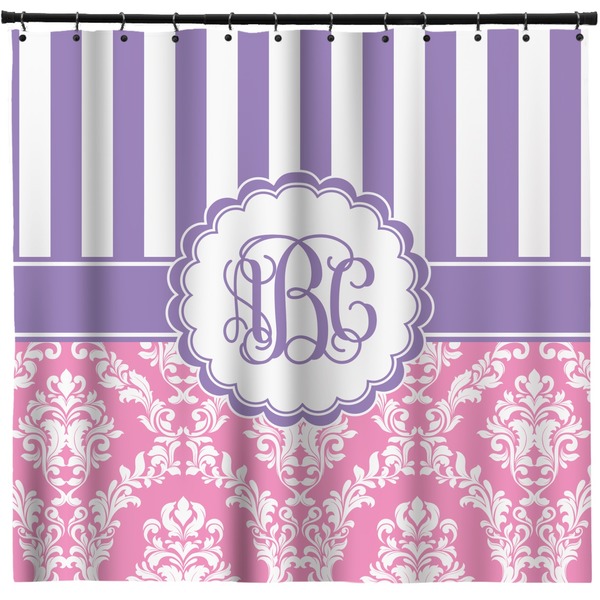 Custom Pink & Purple Damask Shower Curtain - Custom Size (Personalized)