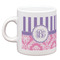 Pink & Purple Damask Single Shot Espresso Cup - Single Front