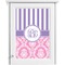 Pink & Purple Damask Single White Cabinet Decal