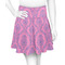 Pink & Purple Damask Skater Skirt - Front