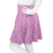 Pink & Purple Damask Skater Skirt - Side