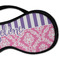 Pink & Purple Damask Sleeping Eye Mask - DETAIL Large