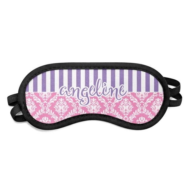 Custom Pink & Purple Damask Sleeping Eye Mask - Small (Personalized)