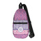 Pink & Purple Damask Sling Bag - Front View