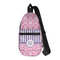 Pink & Purple Damask Sling Bag (Personalized)