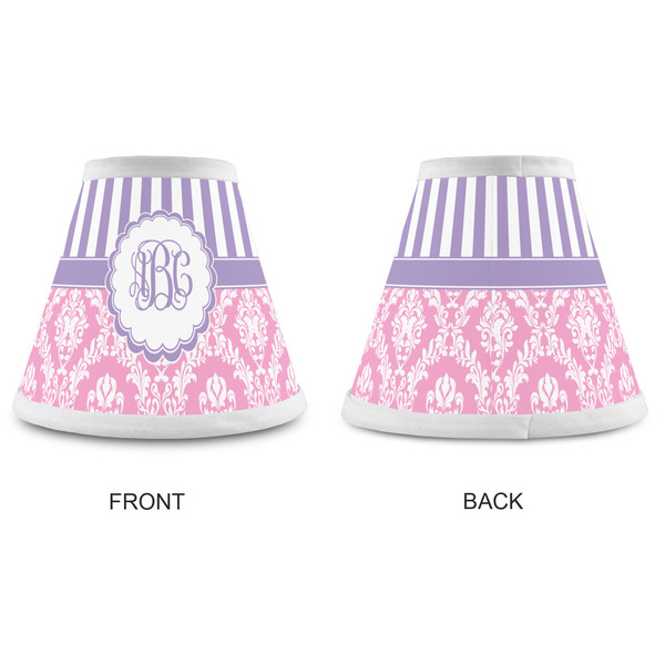 Pink & Purple Damask Small Chandelier Lamp - Approval
