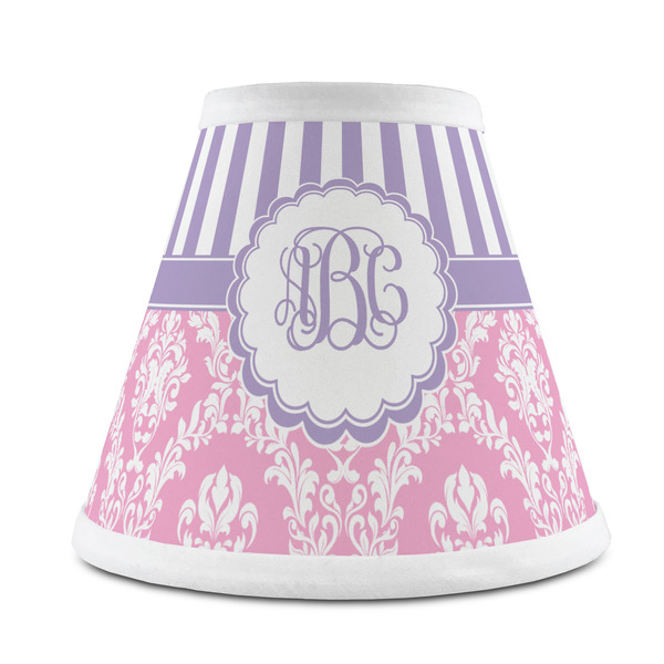 Custom Pink & Purple Damask Chandelier Lamp Shade (Personalized)