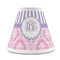 Pink & Purple Damask Small Chandelier Lamp - FRONT