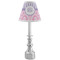Pink & Purple Damask Small Chandelier Lamp - LIFESTYLE (on candle stick)