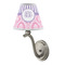Pink & Purple Damask Small Chandelier Lamp - LIFESTYLE (on wall lamp)