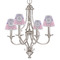 Pink & Purple Damask Small Chandelier Shade - LIFESTYLE (on chandelier)