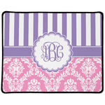 Pink & Purple Damask Large Gaming Mouse Pad - 12.5" x 10" (Personalized)