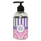 Pink & Purple Damask Plastic Soap / Lotion Dispenser (8 oz - Small - Black) (Personalized)