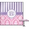 Pink & Purple Damask Square Table Top
