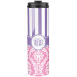Pink & Purple Damask Stainless Steel Skinny Tumbler - 20 oz (Personalized)
