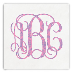 Pink & Purple Damask Paper Dinner Napkins (Personalized)