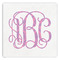 Pink & Purple Damask Paper Dinner Napkin - Front View