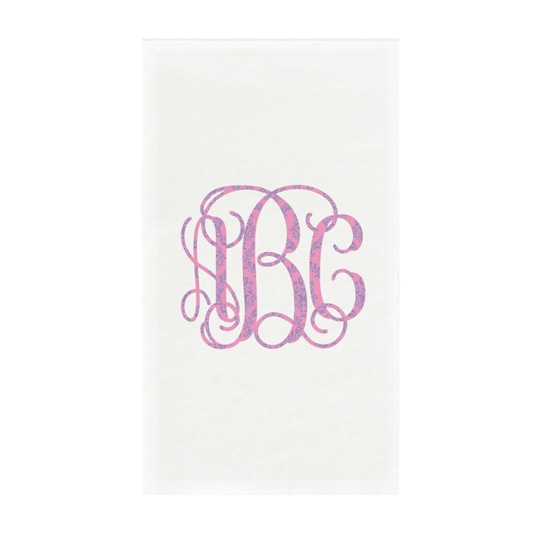 Custom Pink & Purple Damask Guest Towels - Full Color - Standard (Personalized)